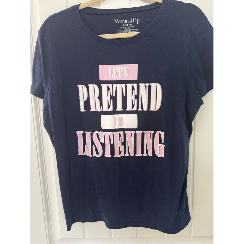 Gildan Women's Navy and Blue T-shirt
